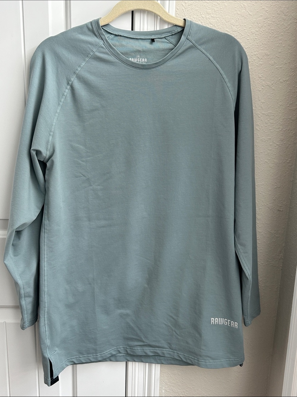 Rawgear Elite Raglon Long Sleeve T-Shirt Athletic Fit Men's Dusty Green Sz L